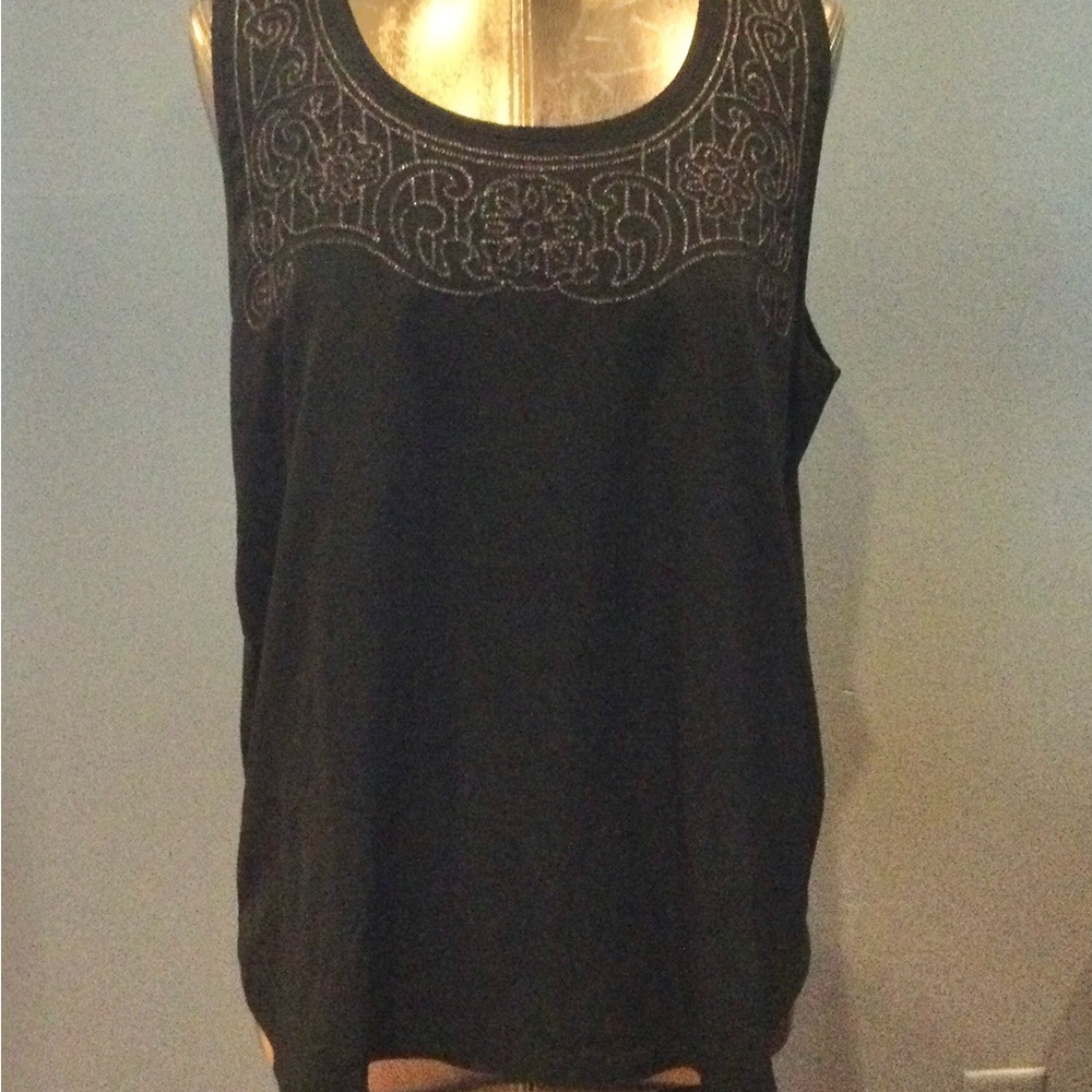 NYDJ Black Sleeveless Top